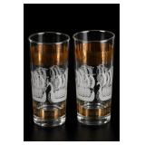 Pair of Gay Fad Studios Viking Ship Tumblers