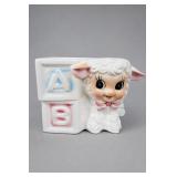 Ceramic Lamb Alphabet Plaque
