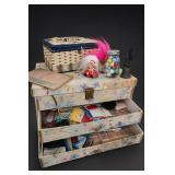 Craft & Sewing Assortment in Storage Chest