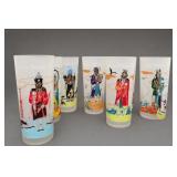 Knox Oil Oklahoma Indian Glass Tumblers