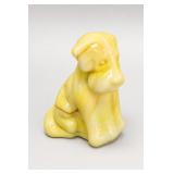 Vintage Yellow Slag Glass Figurine