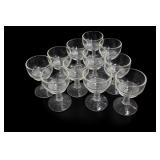 Clear Ribbed Coupe Glasses
