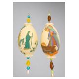 Lot of Decorative Hanging Egg Ornaments
