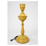 Mustard Yellow Speckled Toleware Table Lamp