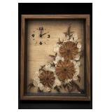 Floral Collage Shadowbox Wall Clock