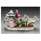 Norleans Porcelain Carriage Figure Group