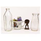Two Milk Bottles, Mug & Decorative Objects