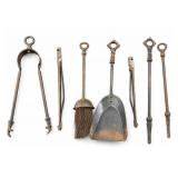 Seven Assorted Metal Fireplace Tools