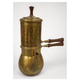 Italian Hammered Metal Coffee Percolator