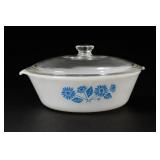 Blue Anchor Hocking Fire-King Sunflower Casserole