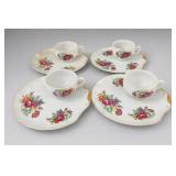 4 Nasco Del Coronado Floral Snack Sets