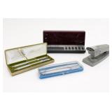 Chromatic Pens, Spartus Clock & Stapler
