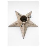 Star-Shaped Painted Metal Christmas Tree Stand