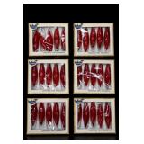 30 Lanissa Red Icicle Christmas Ornaments