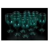11 Libbey Premier Juniper Green Goblets