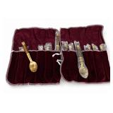 11Pc Thai Gold-Tone & Wood-Look Spoon Set
