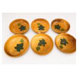 Munising Ivy-Decorated Maple Bowls, Set of 6