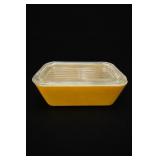 Vintage Pyrex Yellow Refrigerator Dish with Lid