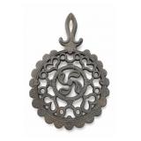 Cast Iron Heart & Scroll Footed Trivet