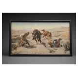 The Cinch Ring C.M. Russell Framed Print