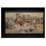 C.M. Russell Bronc to Breakfast Print