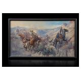 Charles Russell Heads or Tails Paper under glass P