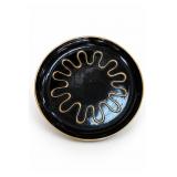 Black Gold-Tone MCM Ceramic Decorative Plate