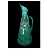 Blenko Sea Green Art Glass Floor Pitcher
