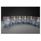 Set of six Libbey roly-poly glass tumblers