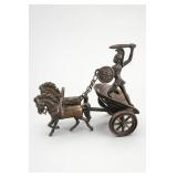 Cast metal Roman Gladiator sculpture