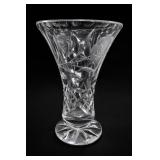 Lead Floral Pedestal Vase Cut glass Vase
