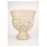Cream Fruit-Relief Pedestal Planter