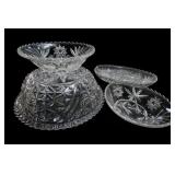 Assorted Clear Glass Bowls and Platters