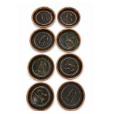 8 L.E. Mason Hyde Park Monogram R Coasters