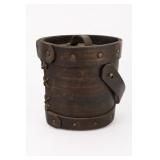 Vintage Leather Ice bucket