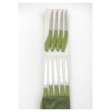 9 Imperial USA Avocado Green Steak Knives