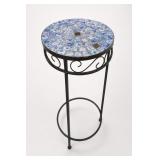 Outdoor Mosaic tile and metal plant stand