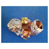 Kunzite, Morganite, & Citrine Rings