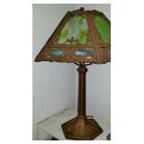 Slag Glass Parlor Lamp