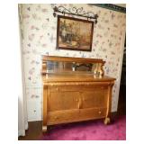 Oak Sideboard with Mirror