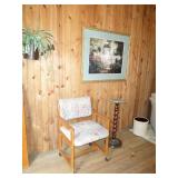 One of Six Game Table Chairs