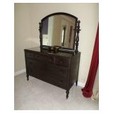 Walnut Dresser with Mirror