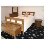 Mission Style Full-Queen Bed and Cedar Chest