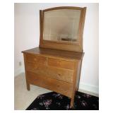 Mission Style Oak Dresser with Mirror