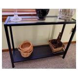 Metal and glass sofa table