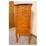 Oak jewelry cabinet