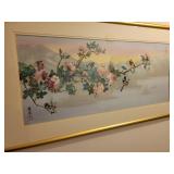 Oriental watercolor on fabric