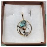 14k gold & sterling pendant