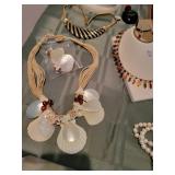Shell necklace & earrings