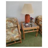 Rattan chair & table